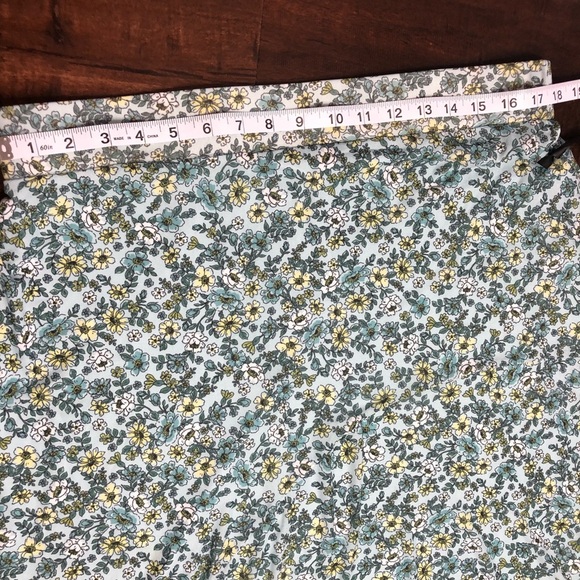 Emaline Womens Blue Floral Chiffon Skirt Large - Picture 7 of 11